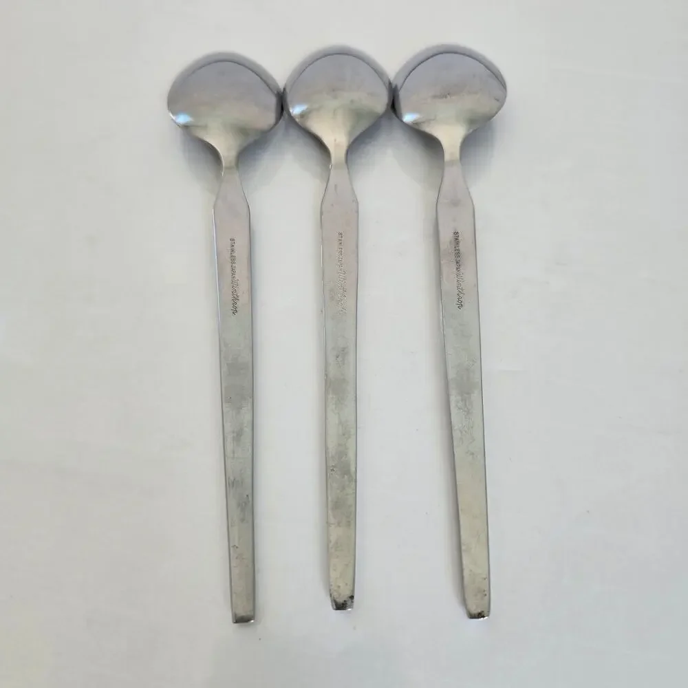 Stanley Roberts Winthrop Soup Spoons Set of 3 WM Dalton Japan Stainless Steel